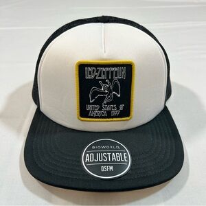 Led Zeppelin Unisex Adult OSFM Patch 1977 Concert Tour Cap Hat Snapback Mesh